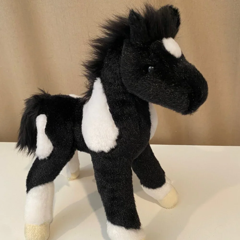 Douglas Cuddle‎ Toys Runner Black & White Painted Foal Pony Horse Stuffed Plush